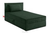 Einzelbett 90 cm aus Kordstoff dunkelgrün