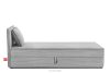 ROTI Boxspringbett 100 cm aus Kordstoff hellgrau hellgrau - Foto 4