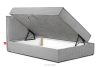 ROTI Boxspringbett 100 cm aus Kordstoff hellgrau hellgrau - Foto 6