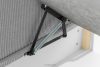 ROTI Boxspringbett 100 cm aus Kordstoff hellgrau hellgrau - Foto 8