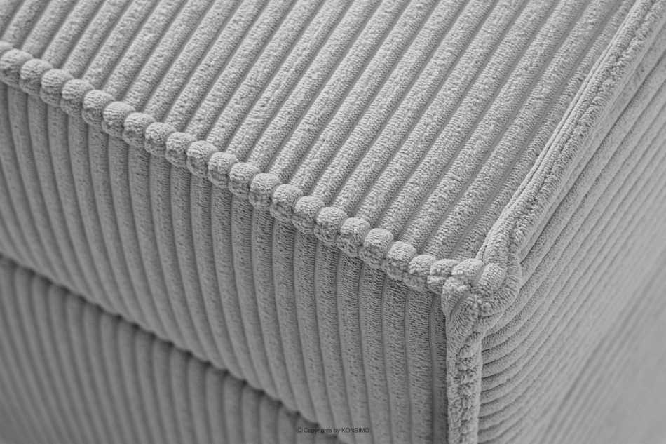 ROTI Boxspringbett 100 cm aus Kordstoff hellgrau hellgrau - Foto 8