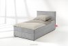 ROTI Boxspringbett 100 cm aus Kordstoff hellgrau hellgrau - Foto 2