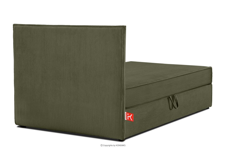 ROTI Boxspringbett 100 cm aus olivem Kordstoff oliv - Foto 4