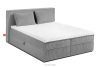 ROTI Boxspringbett 140 cm aus Kordstoff hellgrau hellgrau - Foto 1