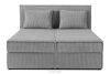 ROTI Boxspringbett 140 cm aus Kordstoff hellgrau hellgrau - Foto 4