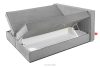 ROTI Boxspringbett 140 cm aus Kordstoff hellgrau hellgrau - Foto 7