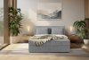 ROTI Boxspringbett 140 cm aus Kordstoff hellgrau hellgrau - Foto 16