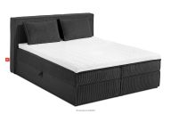 Boxspringbett 140 cm aus Kordstoff dunkelgrau