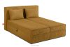 ROTI Boxspringbett 140 cm aus gelbem Kordstoff gelb - Foto 3