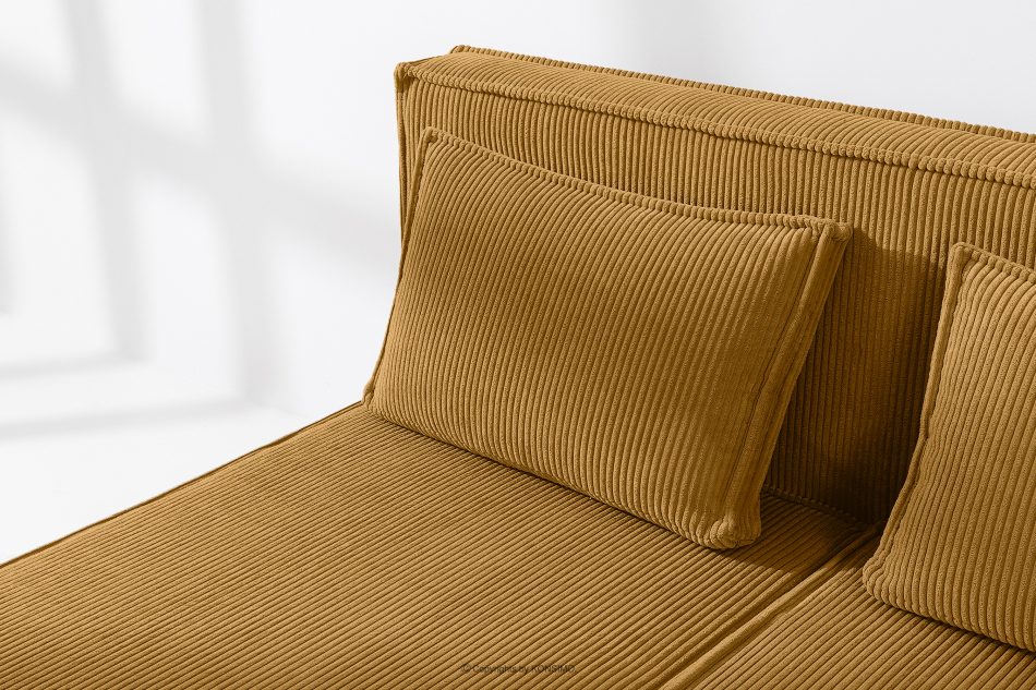 ROTI Boxspringbett 140 cm aus gelbem Kordstoff gelb - Foto 7