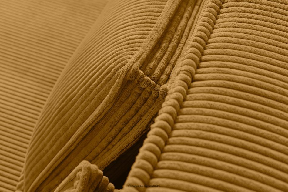 ROTI Boxspringbett 140 cm aus gelbem Kordstoff gelb - Foto 10
