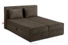 ROTI Boxspringbett 140 cm mit Bettkasten aus braunem Kordstoff braun - Foto 3