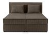 ROTI Boxspringbett 140 cm mit Bettkasten aus braunem Kordstoff braun - Foto 4