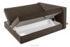 ROTI Boxspringbett 140 cm mit Bettkasten aus braunem Kordstoff braun - Foto 7
