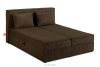 ROTI Boxspringbett 140 cm mit Bettkasten Kordstoff dunkelbraun Dunkelbraun - Foto 3