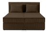 ROTI Boxspringbett 140 cm mit Bettkasten Kordstoff dunkelbraun Dunkelbraun - Foto 4