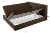 ROTI Boxspringbett 140 cm mit Bettkasten Kordstoff dunkelbraun Dunkelbraun - Foto 7