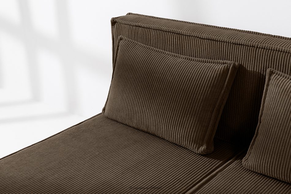 ROTI Boxspringbett 140 cm mit Bettkasten Kordstoff dunkelbraun Dunkelbraun - Foto 7