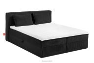 Boxspringbett 160 cm aus Kordstoff schwarz