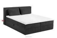 Boxspringbett 160 cm aus Kordstoff dunkelgrau