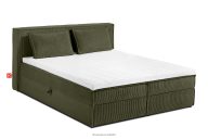 Boxspringbett 160 cm aus olivem Kordstoff