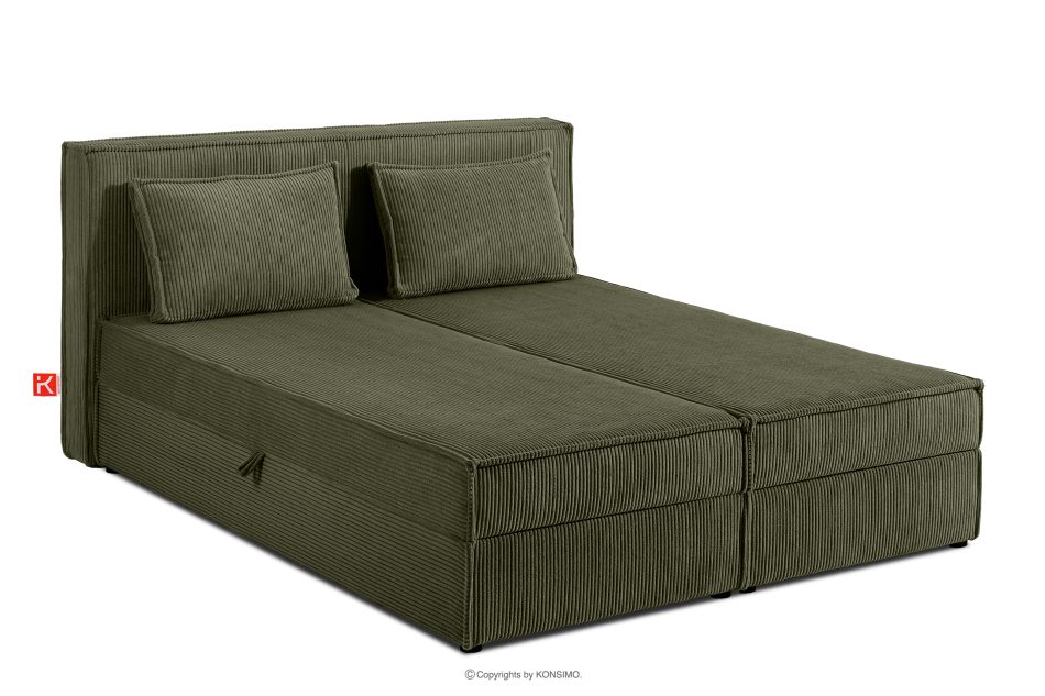 ROTI Boxspringbett 160 cm aus olivem Kordstoff oliv - Foto 2