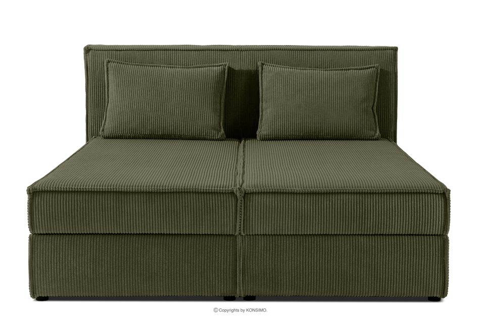 ROTI Boxspringbett 160 cm aus olivem Kordstoff oliv - Foto 3