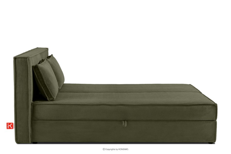 ROTI Boxspringbett 160 cm aus olivem Kordstoff oliv - Foto 4
