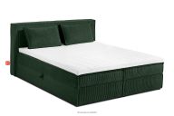 Doppelbett 160 cm aus Kordstoff dunkelgrün