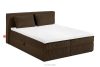 ROTI Boxspringbett 160 cm mit Bettkasten aus Kordstoff dunkelbraun Dunkelbraun - Foto 1