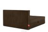 ROTI Boxspringbett 160 cm mit Bettkasten aus Kordstoff dunkelbraun Dunkelbraun - Foto 6