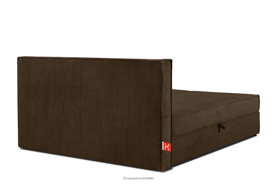 ROTI Boxspringbett 160 cm mit Bettkasten aus Kordstoff dunkelbraun Dunkelbraun - Foto 5