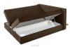 ROTI Boxspringbett 160 cm mit Bettkasten aus Kordstoff dunkelbraun Dunkelbraun - Foto 7