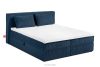 ROTI Bett 160 cm mit Bettkasten Kordstoff navy blau marineblau - Foto 1