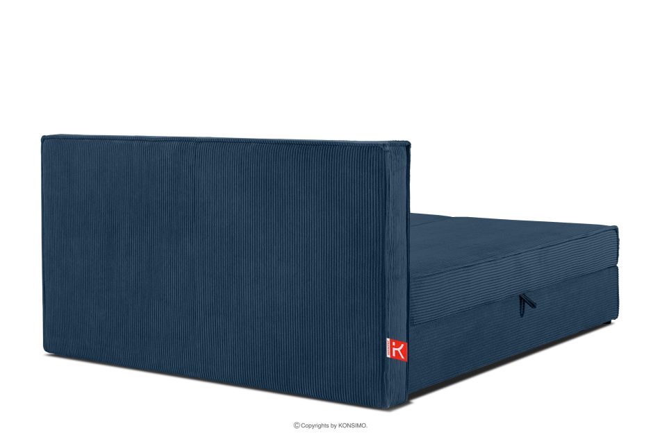 ROTI Bett 160 cm mit Bettkasten Kordstoff navy blau marineblau - Foto 5