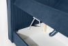 ROTI Bett 160 cm mit Bettkasten Kordstoff navy blau marineblau - Foto 13