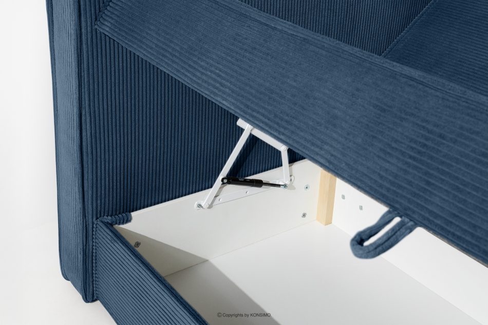 ROTI Bett 160 cm mit Bettkasten Kordstoff navy blau marineblau - Foto 12