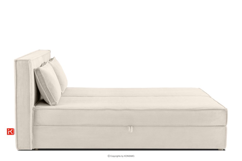 ROTI Bett 160 cm mit Bettkasten Kordstoff ecru ecrufarben - Foto 4