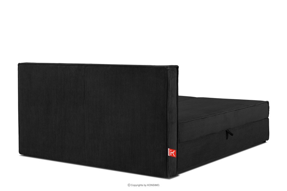 ROTI Boxspringbett 180 cm aus Kordstoff schwarz schwarz - Foto 5
