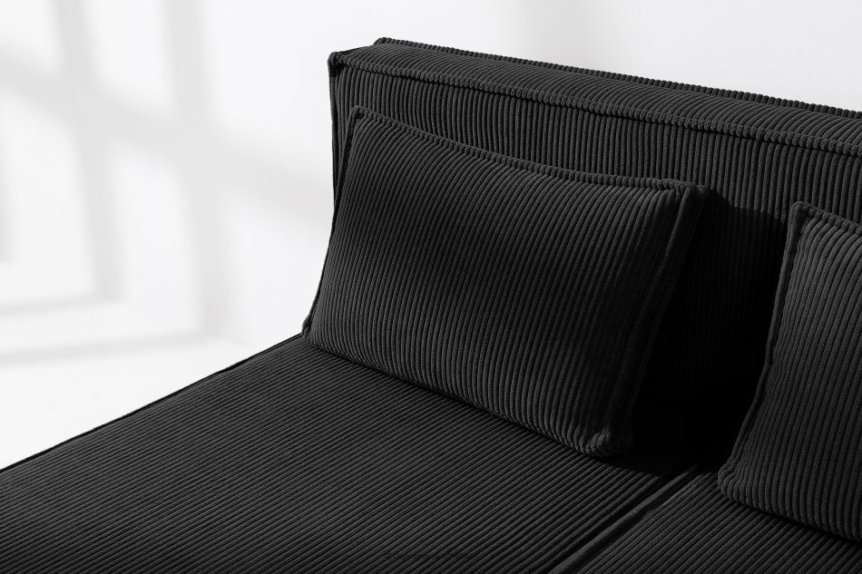 ROTI Boxspringbett 180 cm aus Kordstoff schwarz schwarz - Foto 7