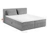 ROTI Boxspringbett 180 cm aus Kordstoff hellgrau hellgrau - Foto 1