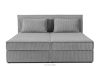 ROTI Boxspringbett 180 cm aus Kordstoff hellgrau hellgrau - Foto 4