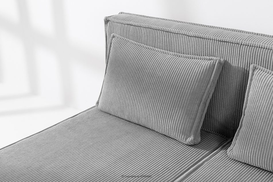 ROTI Boxspringbett 180 cm aus Kordstoff hellgrau hellgrau - Foto 7