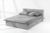 ROTI Boxspringbett 180 cm aus Kordstoff hellgrau hellgrau - Foto 2