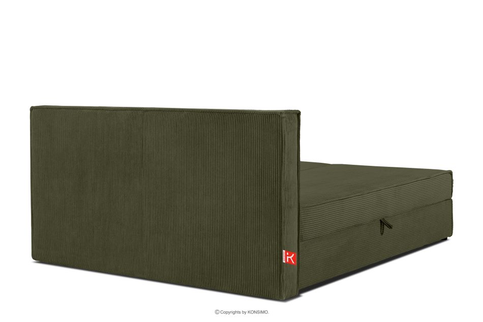 ROTI Boxspringbett 180 cm aus Kordstoff olivgrün oliv - Foto 5