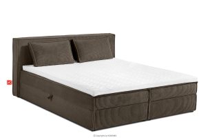 ROTI, https://konsimo.de/kollektion/roti/ Boxspringbett 180 cm mit Bettkasten aus braunem Kordstoff braun - Foto