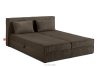 ROTI Boxspringbett 180 cm mit Bettkasten aus braunem Kordstoff braun - Foto 3