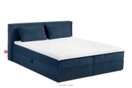 Bett 180 cm mit Bettkasten Kordstoff navy blau