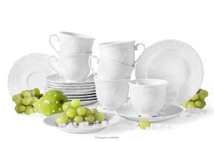 CMIELOW ROCOCO, https://konsimo.de/kollektion/cmielow-rococo/ Kaffeeservice 6-Personen-Set (18 Stück) in Porzellan weiß weiß - Foto