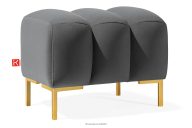 Sitzhocker mit goldenen Beinen elegant dunkelgrau